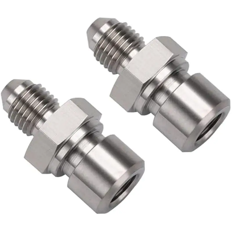 Highly Recommended Inverted Flare Female Brake Line Adapter Fitting 4AN Male To 3/8-24 3/16