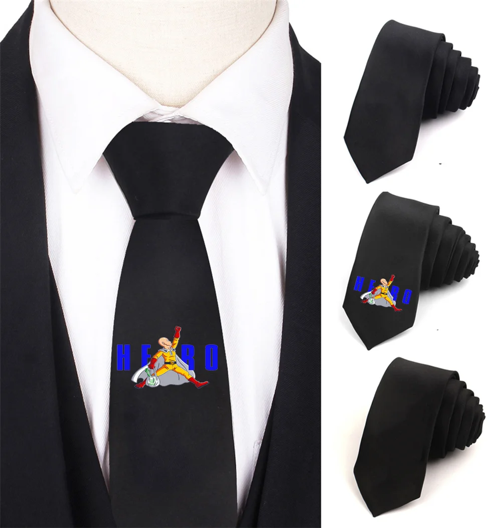 Kids Necktie Anime one punch man Necktie Boy's Children Necktie Cotton Neck Tie Teenager Neck Tie Halloween Necktie