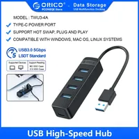 ORICO USB 3.0 HUB with Type C Power Supply Port 4/7 Port USB3.0 Splitter OTG Adapter Hub Dock Station for Computer Accessories