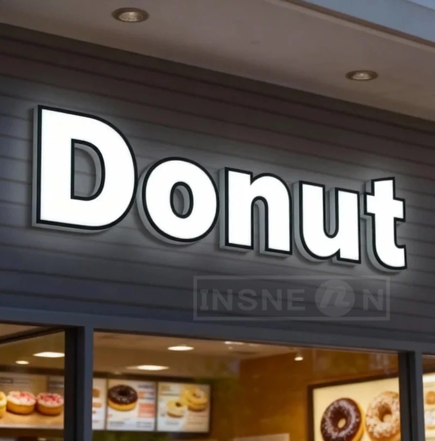 LED Backlit Letter Sign Metal Garage Custom Wall Neon Light Letters Advertising Storefront Logo Luminous Signs Illuminated Brand