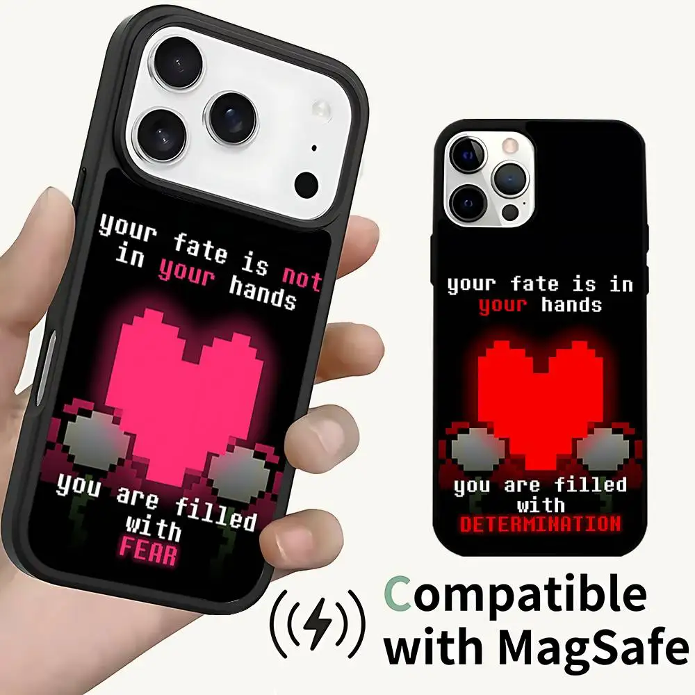 

Game U-Undertale-es COLOR HEART Magnetic Case: Compatible with IPhone 17,16,15,14,13,12,11,Pro,Max,Plus,Mini,SE4,E