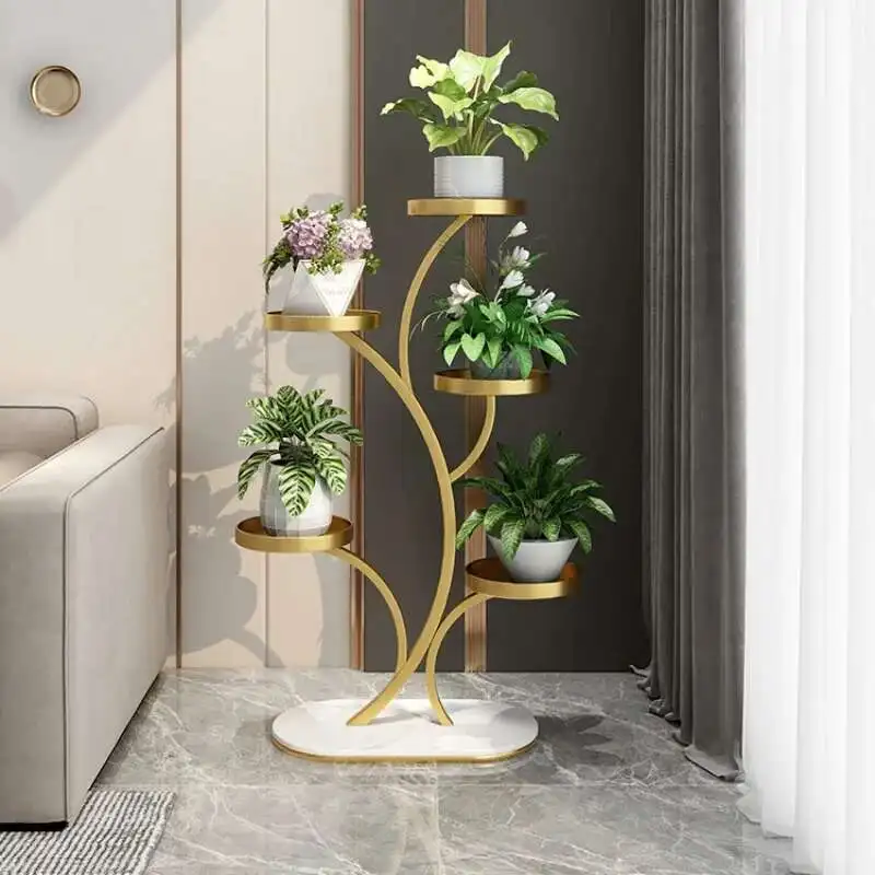 

Aesthetics Minimalist Flower Rack Living Room Balcony Trendy Light Luxury Plant Display Shelf Designer Muebles Home Furniture