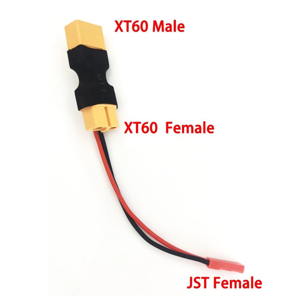 1 pçs xt60 xt t plugue fêmea para jst macho/fêmea adaptador para rc helicóptero quadcopter lipo bateria plug conector