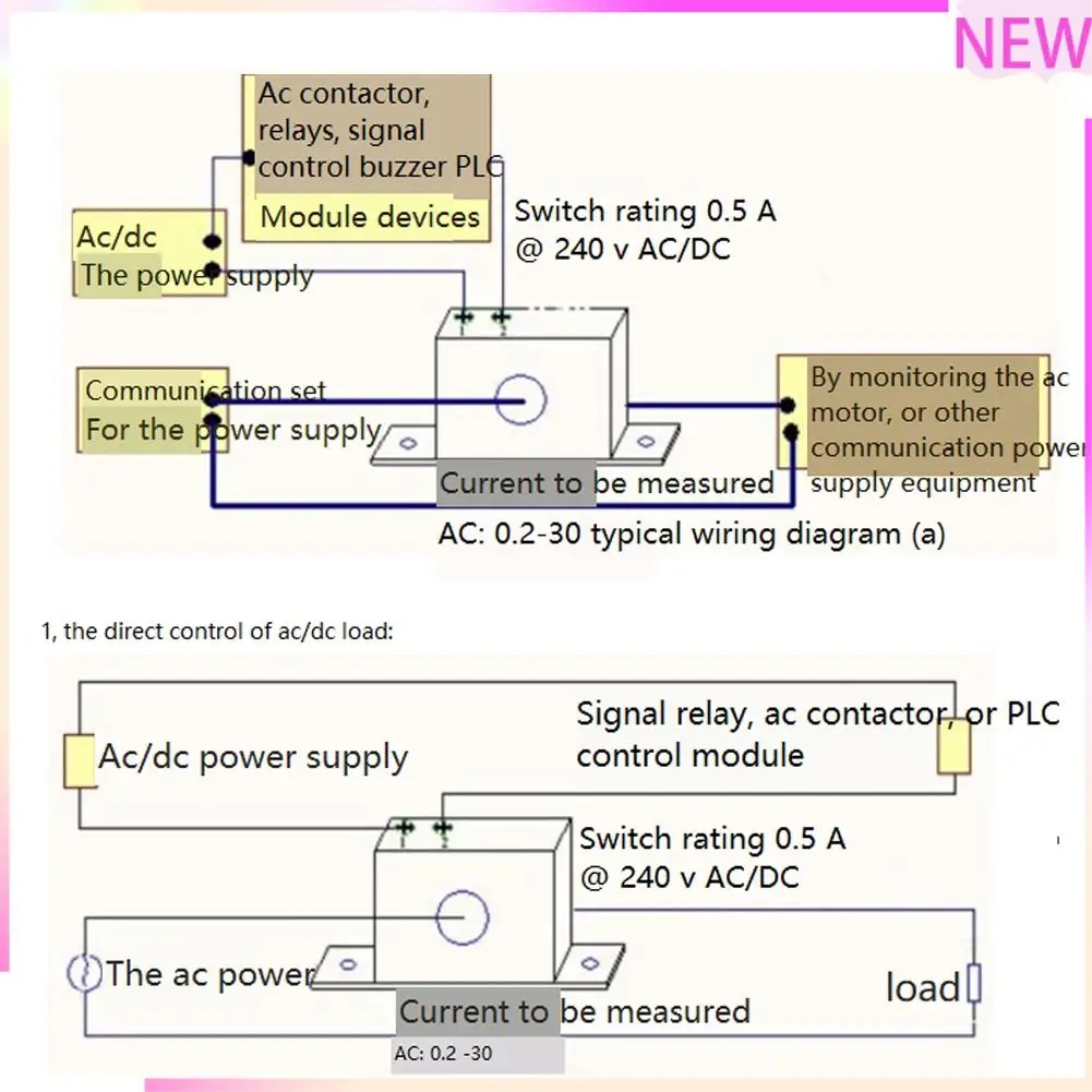 

B27B Датчик тока Нормально открытый датчик тока Регулируемый контроль изоляции переменного тока SZC23-NO-AL-CH