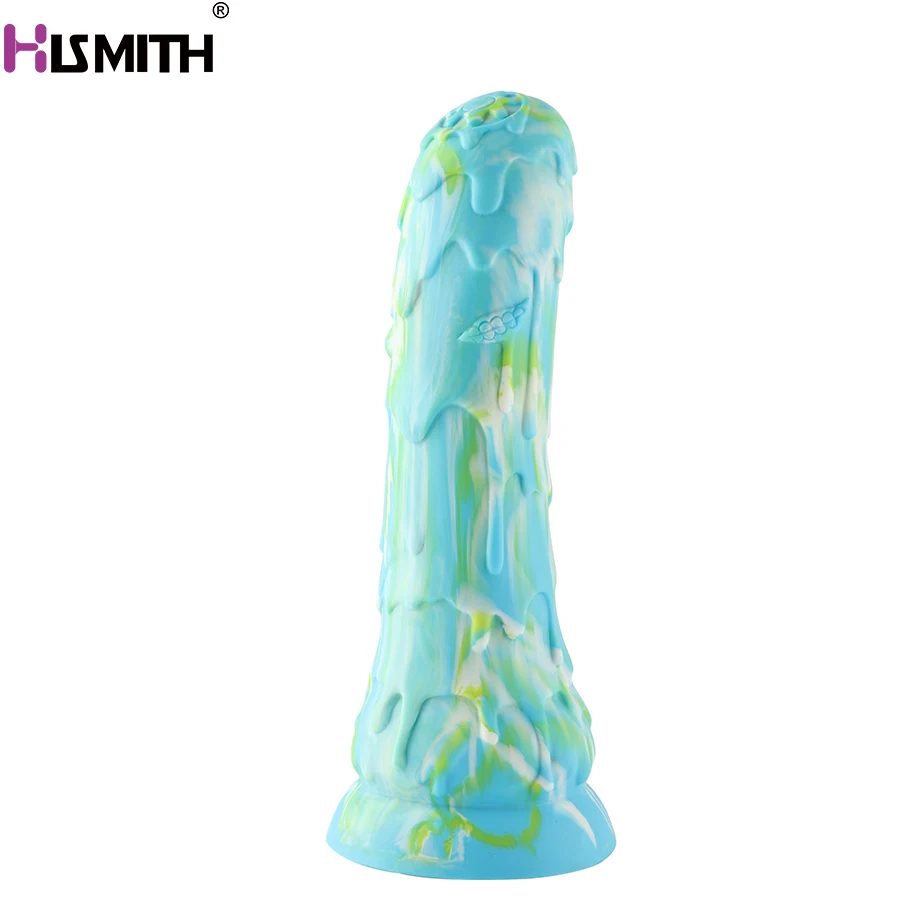 Hismith 9.41" Dildo - Curved and Huge Cock for Advanced User - Removable KlicLok System - Melting Snow
