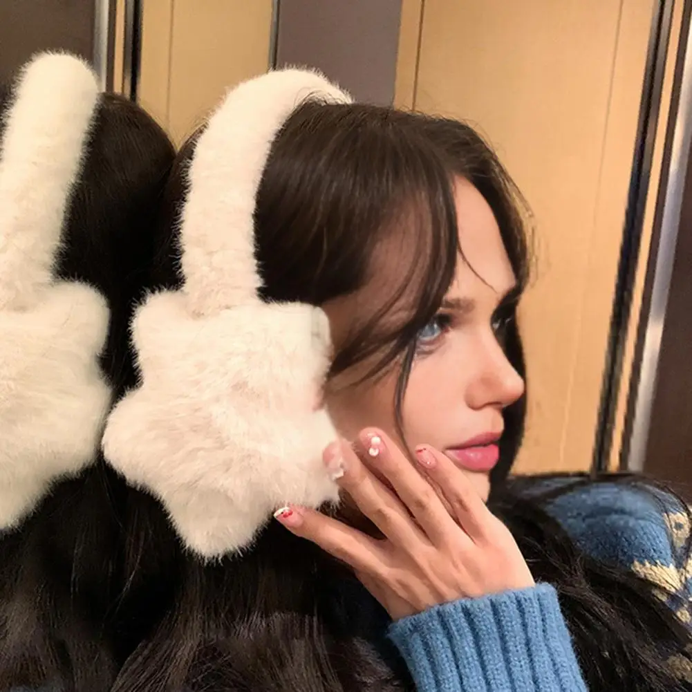 النساء الشتاء غطاء للأذنين طوي الأذن يفشل أنيق ستار تصميم المرأة الشتاء غطاء للأذنين يندبروف Coldproof لركوب الخيل ل اضافية #2