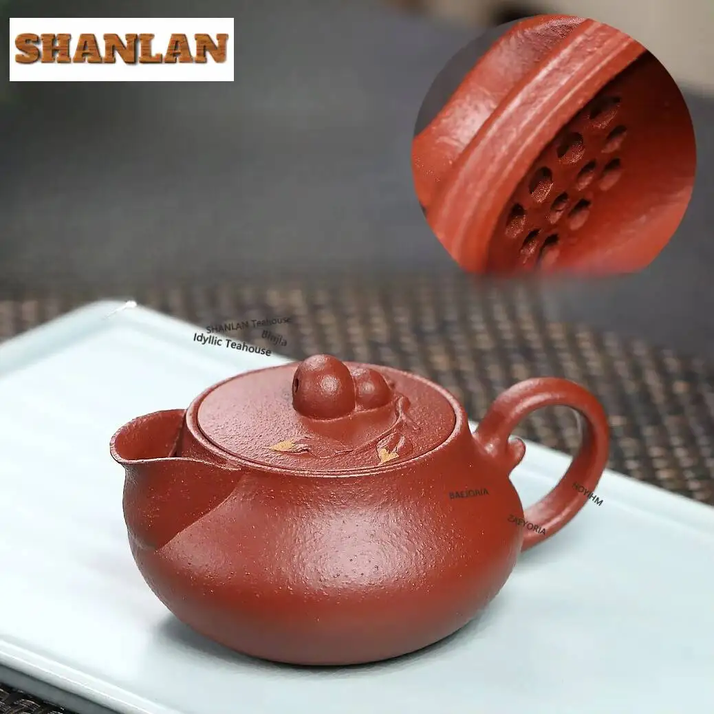 150ml Aesthetic Yixing Purple Clay Teapots Handmade Maple Leaf Pot Raw Ore Downhill Mud Kettle With Filter Chinese Zisha Tea Set