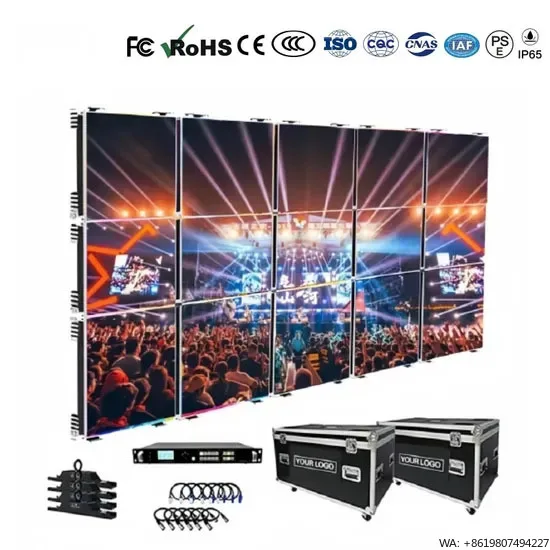 P2.6 SMD1921 Aluminum Cabinet Rental LED Display Screen Custom Animation Graphics LED Panel for Indoor Outdoor Stage Concert Eve