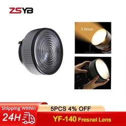 ZSYB Fresnel Lens 5 Times brightness Spotlight 15-55 Degree Angle Focusing Lens for Bowens Mount Photography Studio Spotlight