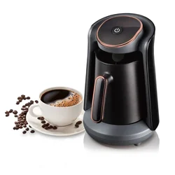 Turkish Coffee Maker 0.5L Coffee Pots Moka Pot 600W Semi-automatic Turkish Coffee Maker Thermal Cup Mini Coffee Machine Office