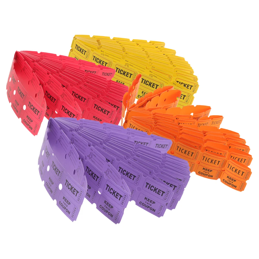 400Pcs Raffle Tickets Mall Tickets Activity Center Tickets Universal Carnival Tickets Universal Tickets