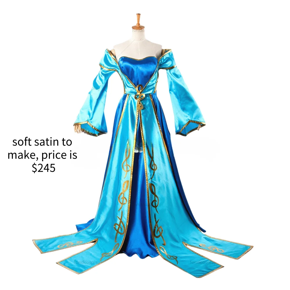 Irelia H Store Custom size made Sona from LOL Sona Cosplay Costume Original skin Halloween Games Dress female