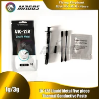 Pasta térmica de metal líquido LK-128 para PS5/PC/portátil CPU GPU Pro MOD Material de enfriamiento, paquete de agujas de 1g/3g