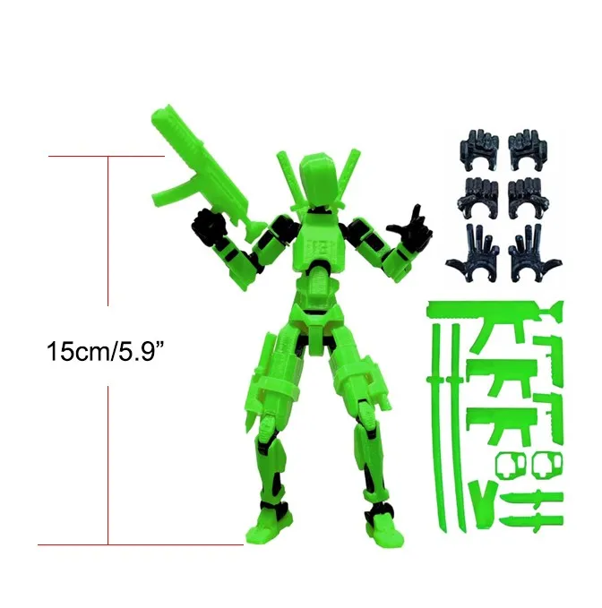 3d Multi-Jointed Movable Shapeshift Robot Creative Printed Mannequin Dummy Action Model Doll Toys Kid Decora For Girl Boys Gifts