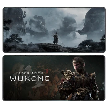 Black Myths Wukong 게임 마우스 매트, 대형 애니메이션 책상 패드, 게이머 게임 키보드 패드, 고무 미끄럼 방지 잠금 가장자리 마우스 패드, 800x300x2mm