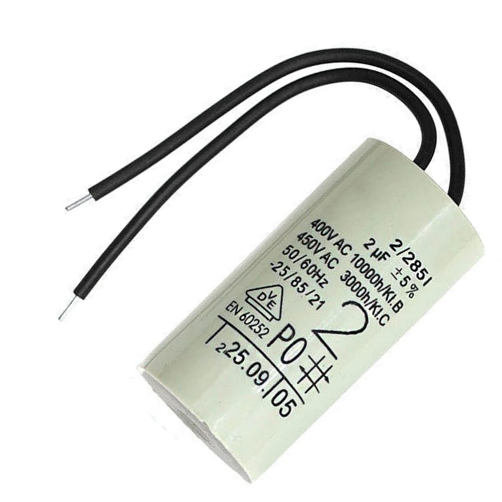 2uF Capacitor For Gas Boiler Water Circulation Pump Heating System Motor Start Run Replacement Electronic Components
