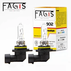 Fagis 2 Pcs 9012 HIR2 12V 55W 3350K Warm White Auto Head Lamp Halogen Lamps Wider Driving Vision Car Headlight Auto Bulb