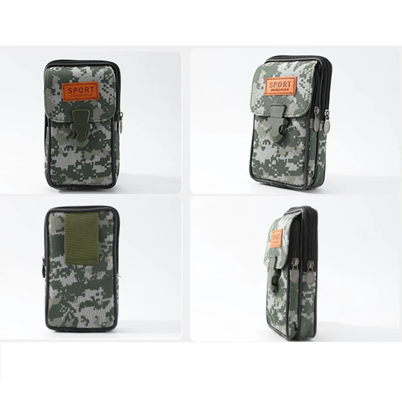 Outdoor Men camouflage Waist Pack Bag Pouch Waterproof Tactical  Sport Hunting Belt Nylon Mobile Phone Bags Travel Tools