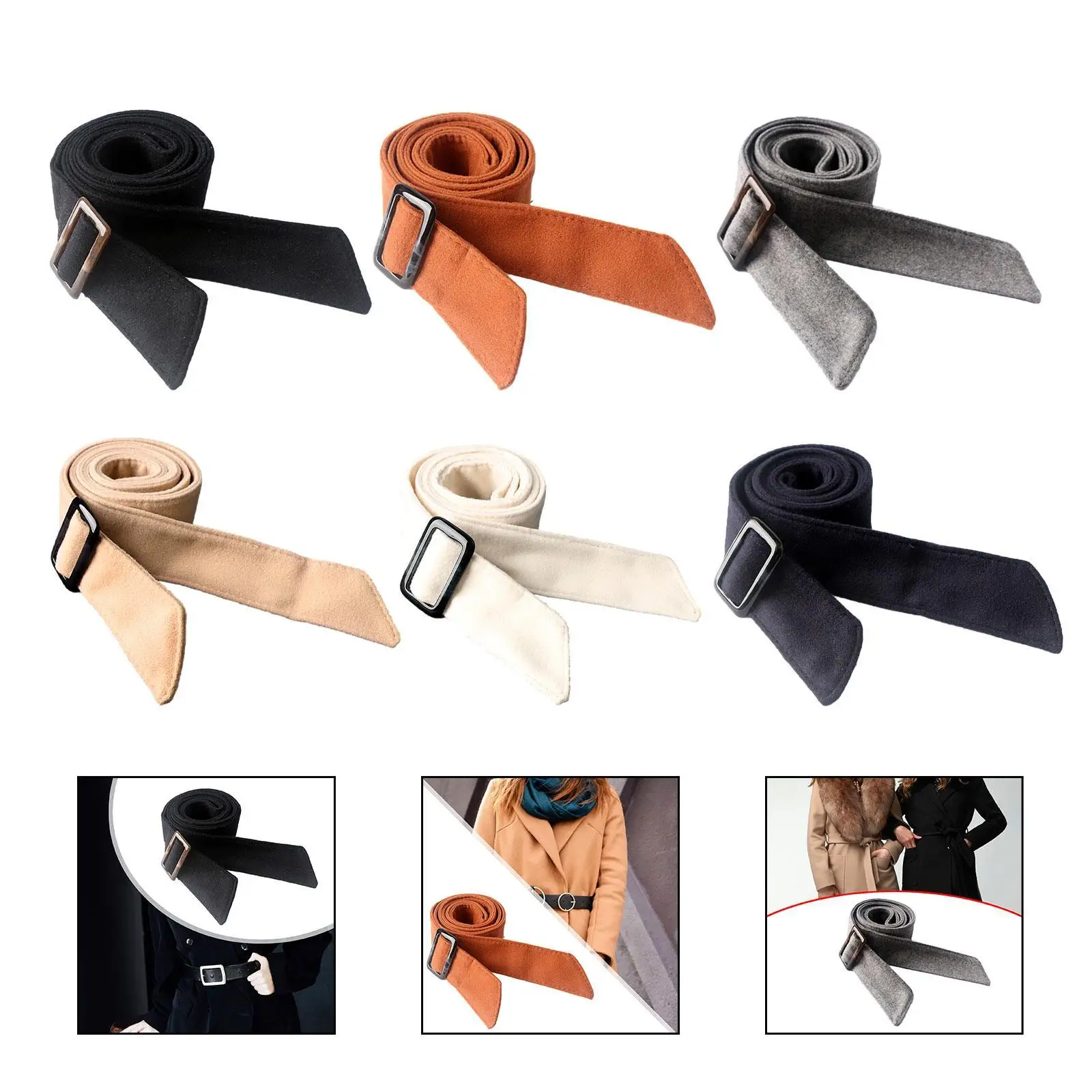 معطف نسائي من الصوف حزام خصر عصري ناعم وعملي مزدوج الجوانب ومتعدد الاستخدامات