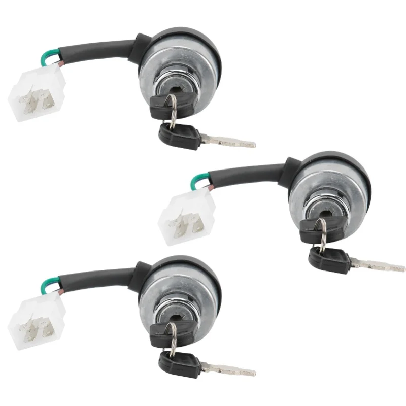 3Set Electric Door Lock 4-Wire Ignition Switch With Keys For 168F/170F/GX160/GX200/GX210