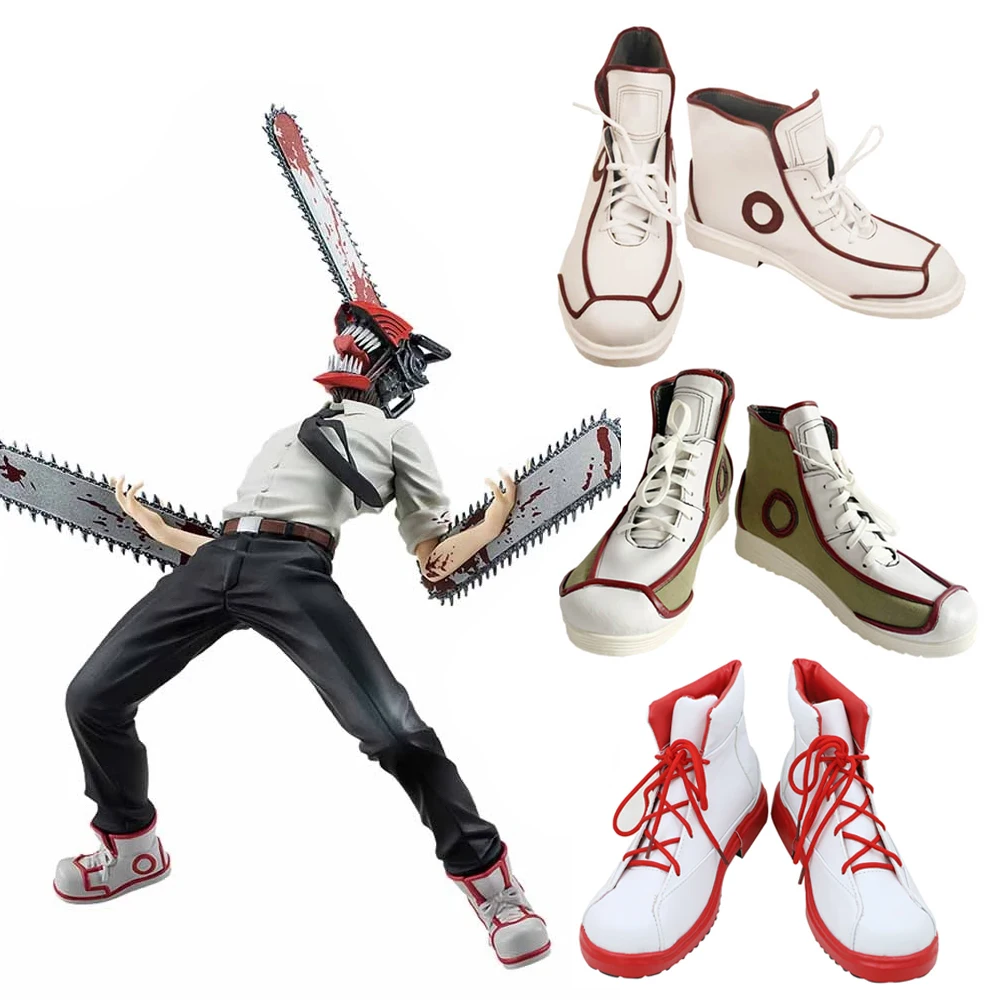 New Anime Chainsaw Man Makima Power Boots Hayakawa Aki Denji Cosplay Shoes Halloween Carnival Party uomo donna