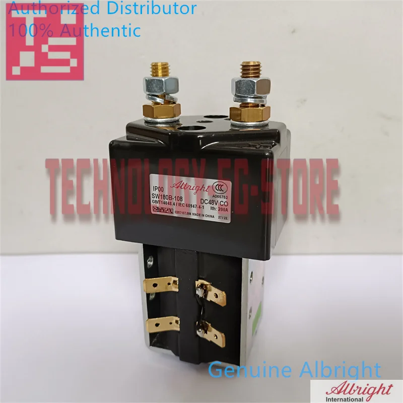 

Genuine Albright Contactor SW180 SW180B-108 48V 200A Solenoid Relay Switch 48 Volt for Electric Forklift Pallet Truck Stacker