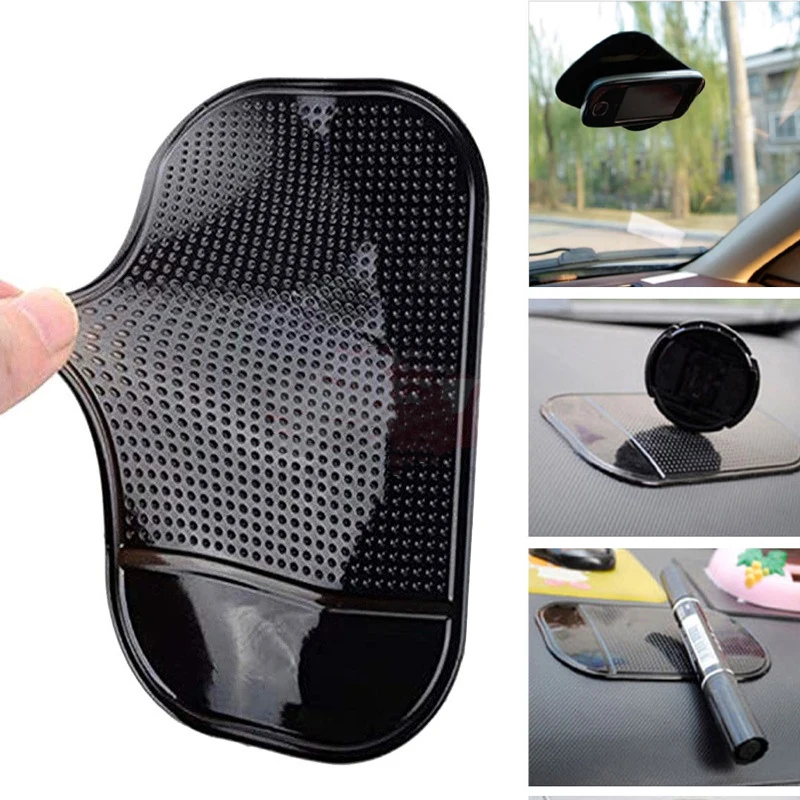 Car Dashboard Anti-Slip Rubber Pad Universal Non-Slip Car Adhesive Mat for Phones Sunglasses Keys Electronic Devices Organizer