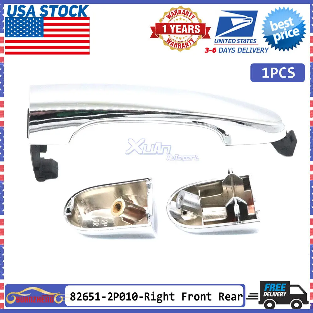 XUAN Front Rear Right Chrome Exterior Outside Door Handle Cap 82651-2P010 for Kia Sorento 2011 2012 2013 2014 2015 82651-1U010