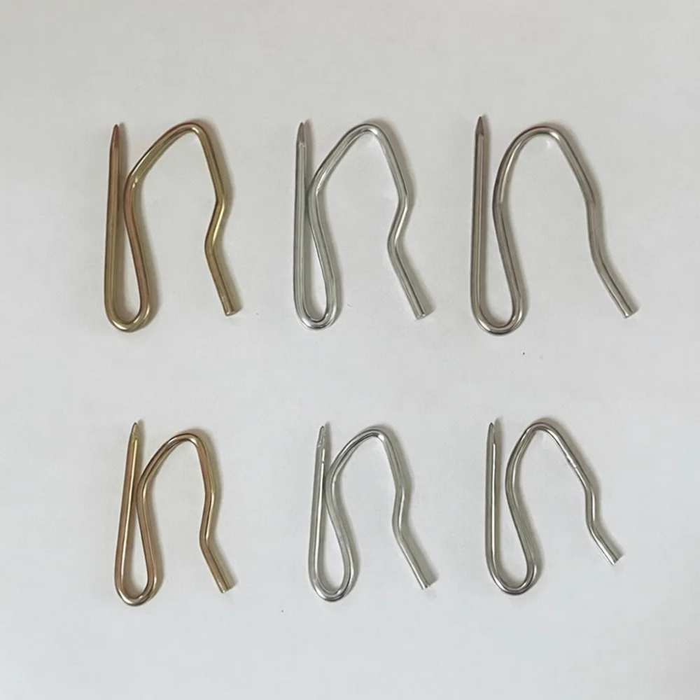 Drapery Curtain Hooks S Type Metal Pins For Fabric Tape Track Gliders Window Decoration Accessory Modern Home Supplies