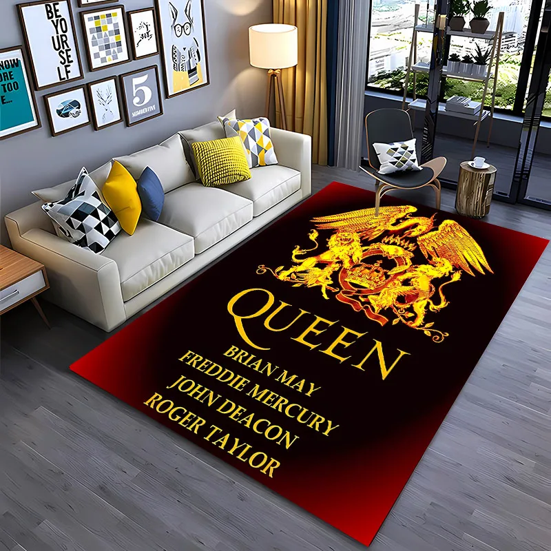 3D HD Printing Band Room Carpet Q-Queen Living Room Rugs Bedroom Sofa Doormat Kitchen Decor Mat Kid Game Non-slip Floor Alfombra