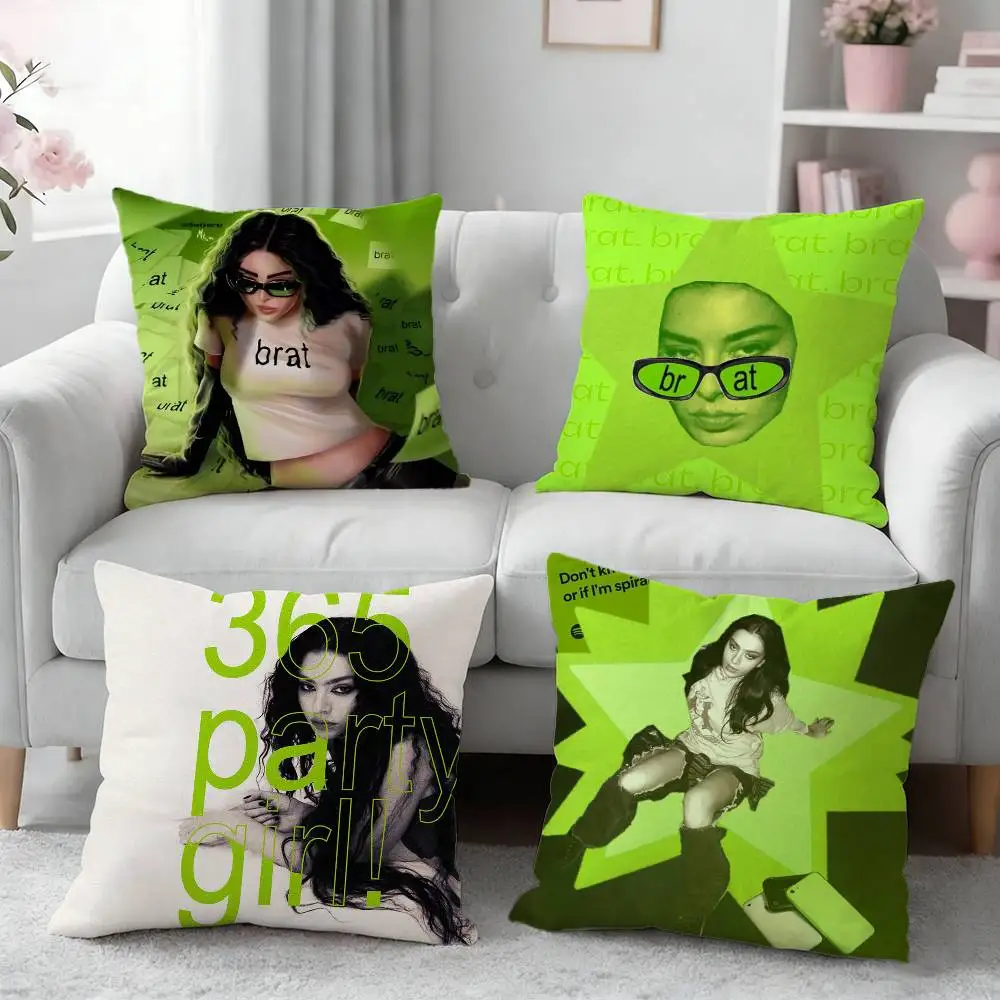 

Singer Charli Xcx Pillow Case for Sofa Living Room Home office Decor Protective Cover