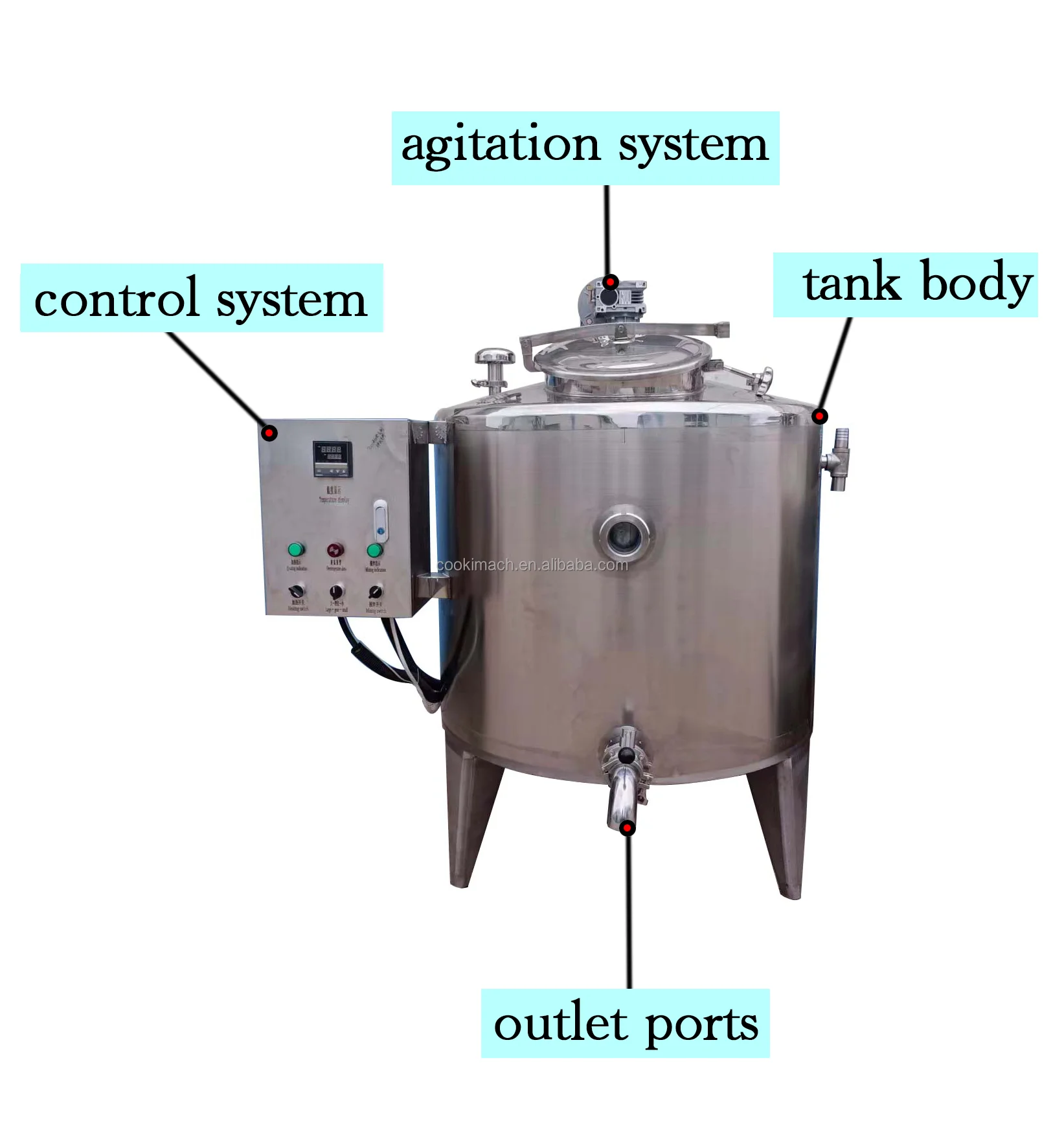 مبستر صناعي 500 لتر للمزرعة للاستمناء بالبيرة السائلة وعصير البيض والزبادي والحليب من آلات الألبان الصناعية #6