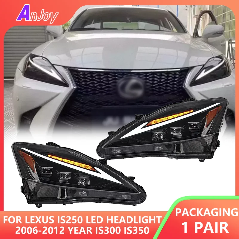 

Для Lexus Is250 светодиодные фары 2006-2012 фары is300 is350 DRL указатель поворота дальний свет ангельский глаз линзы проектора 2 шт.