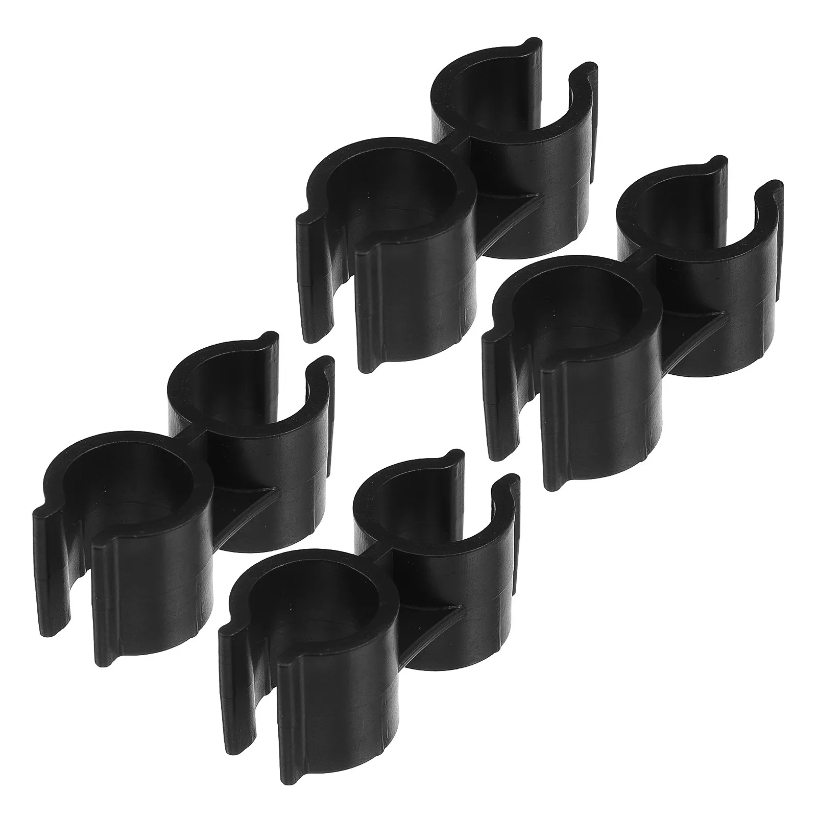 

Набор из 4 пластиковых соединительных зажимов для швабр и совков, двойные трубные зажимы, простая установка, экономия места, для уборочного инвентаря