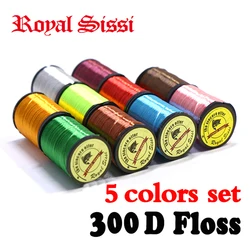 Royal Sissi 10Colors fly tying super floss thread highly waxed 300D fly tying flat silky yarn for Salmon Steelhead trout flies