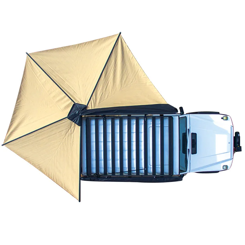 Car Side Awning Hexagonal 270-Degree Fan-Shaped Sunshade