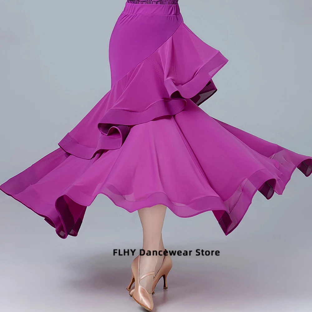 2024 Modern Dance Lady New Ballroom Dance Practice Dress Ballroom Dance Latin Performance Half-Length Fishbone Skirt