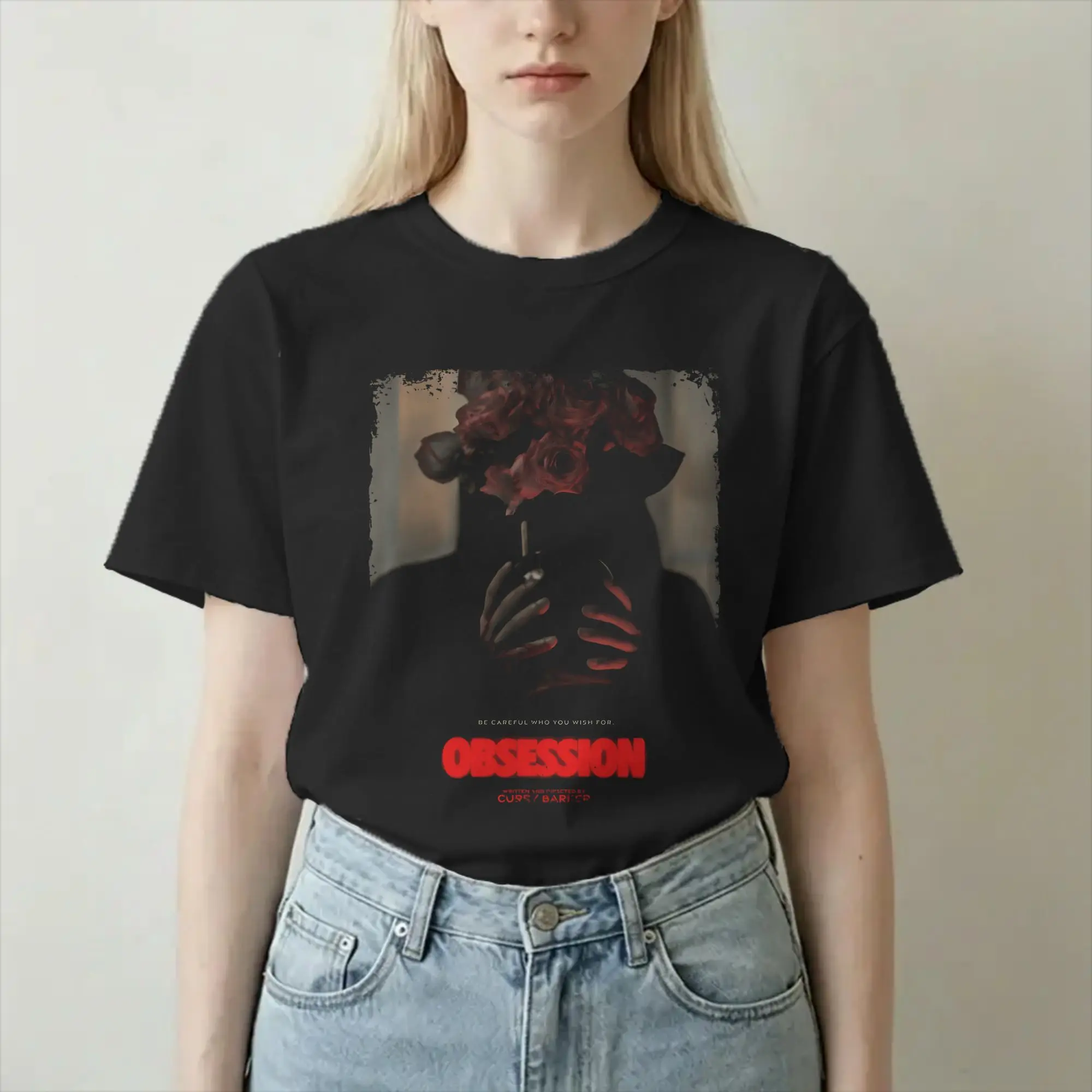 Camiseta Obsession Movie para homens e mulheres, camiseta de lazer, manga curta, gola redonda, algodão, roupas plus size