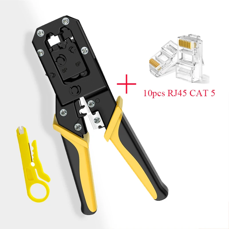 

6P 8P E15A RJ45 Network Pliers Tool Set Cable Crimper Crimping Pliers Wire Stripping Trimming Connector Network Tool Pliers