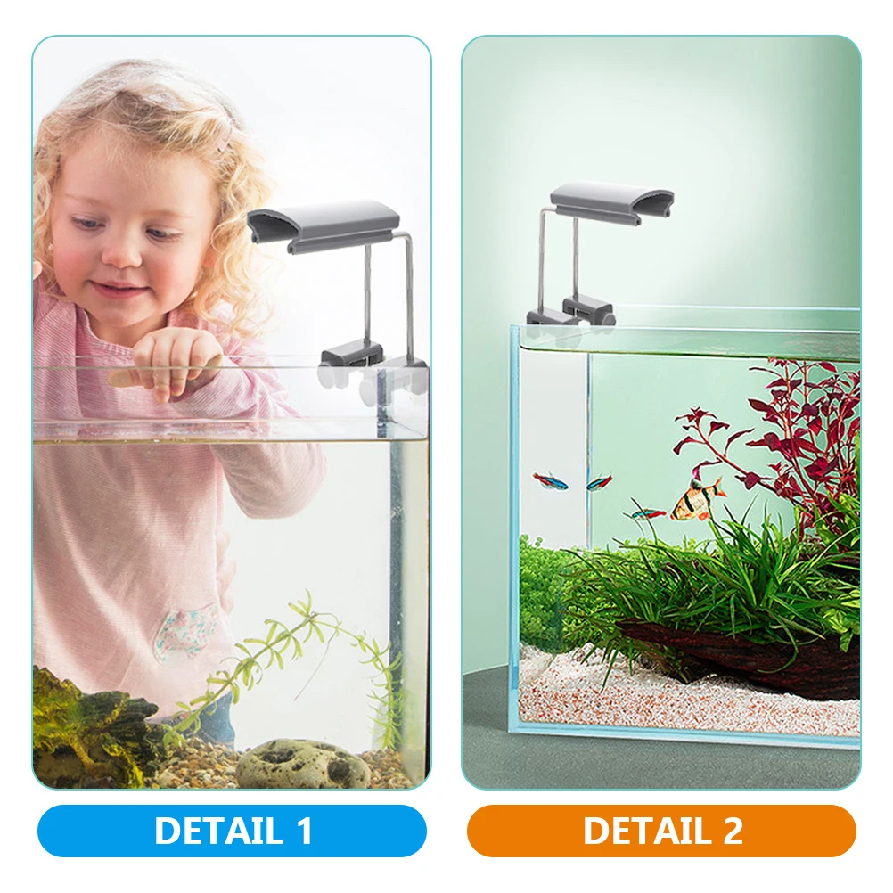 

2Pcs Aquarium Light Stand LED Adjustable Tank Mount Bracket for Fish Tank Lamp Holder Heavy Duty Plastic Iron Riser