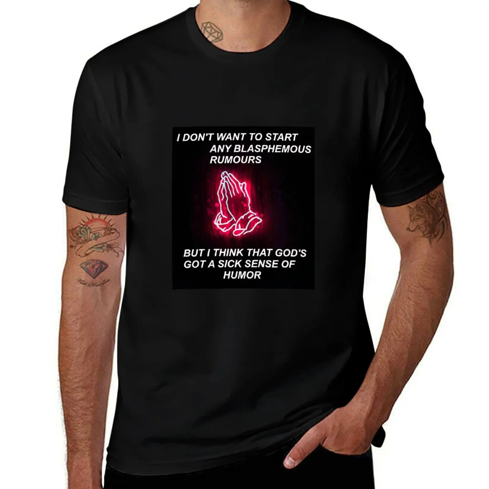 

Depeche Mode blasphemous rumors lyric T-Shirt boys whites graphic shirts for a boy customs cotton t shirt men