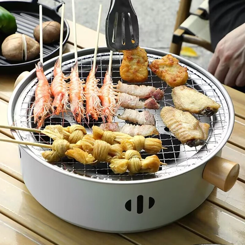 

Portable rotundity barbecue grill, durable drawer-type grille structure, for home use, picnic cooking | Portable barbecue