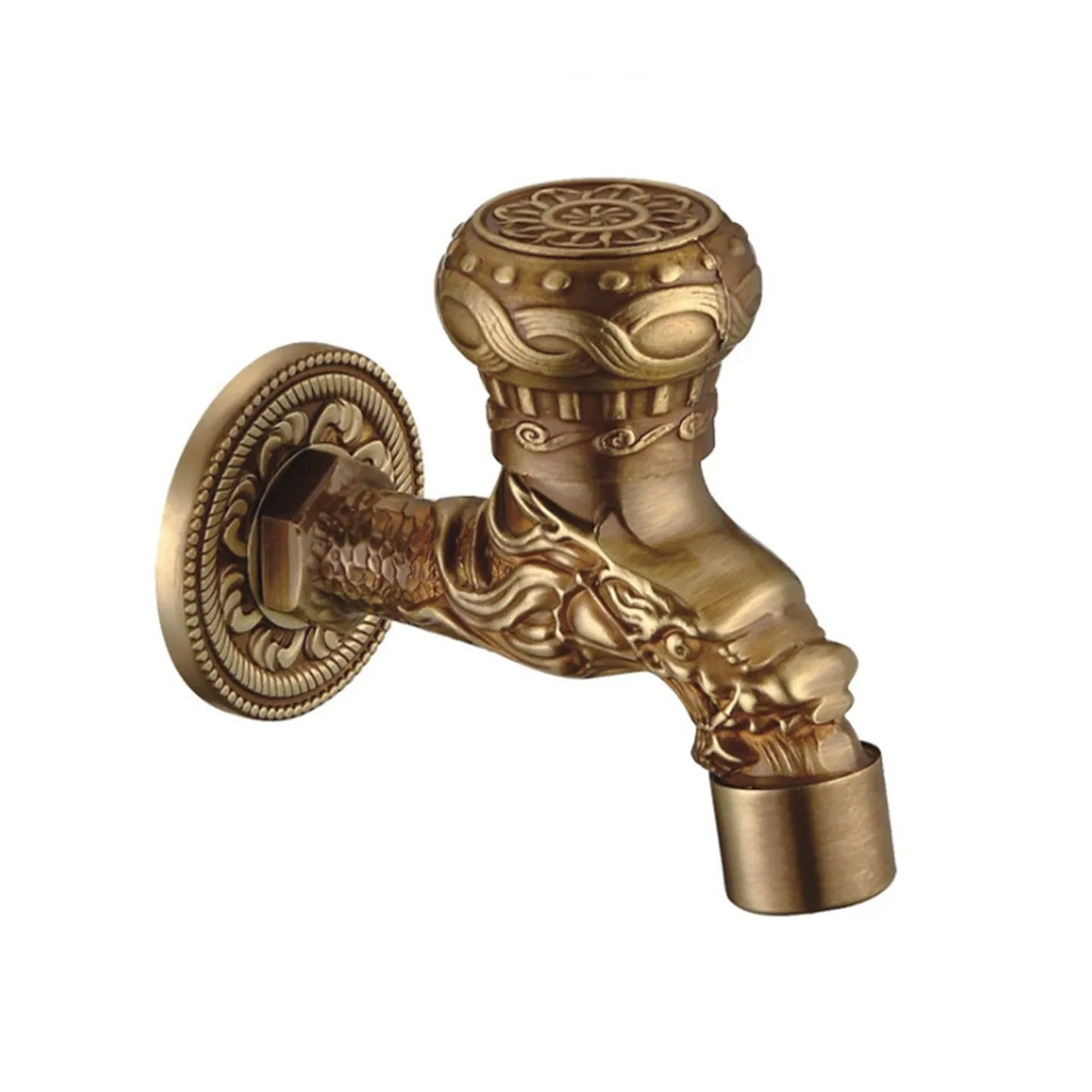 

Antique pattern washing machine faucet, wall mop pool faucet, single cold faucet