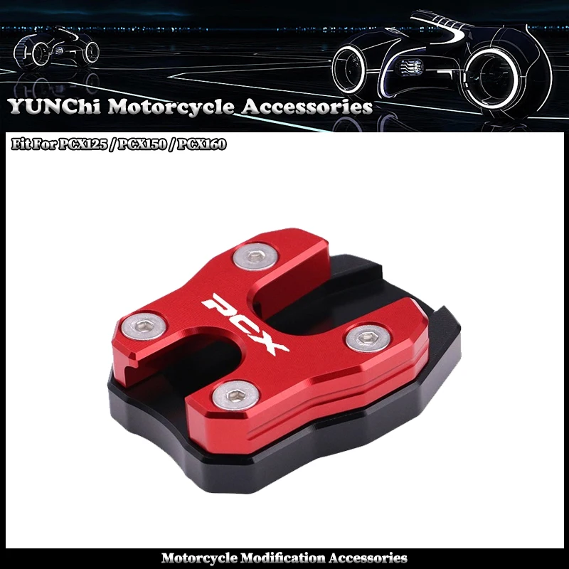 Fit For HONDA PCX125 PCX150 PCX160 PCX Motorcycle Accessories Kickstand Foot Side Stand Sidestand Extension Pad Support Plate