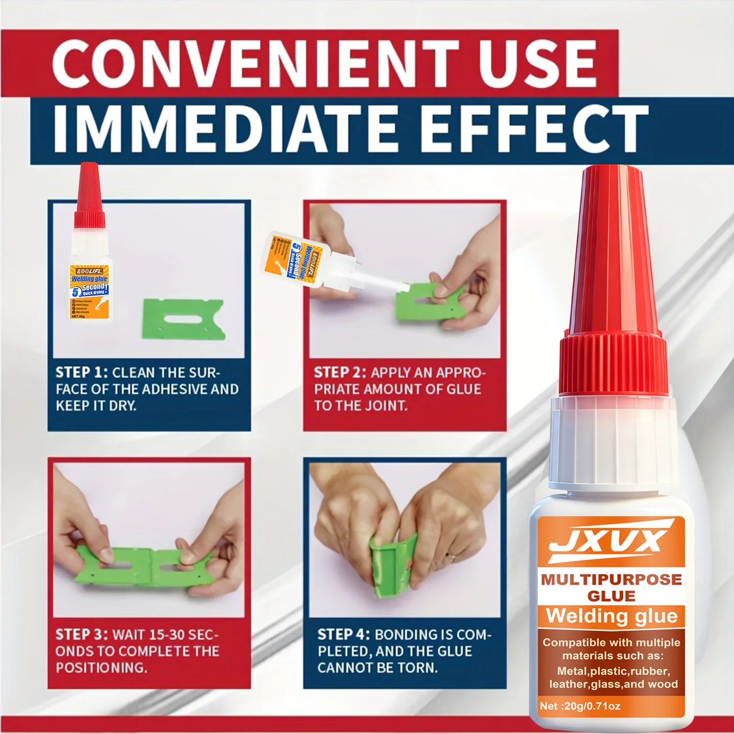 High strength Oily Welding Adhesive Extra Strong Instant super glue Universal Metal Bonding Repair Suitable for Meta Glass Wood view 4