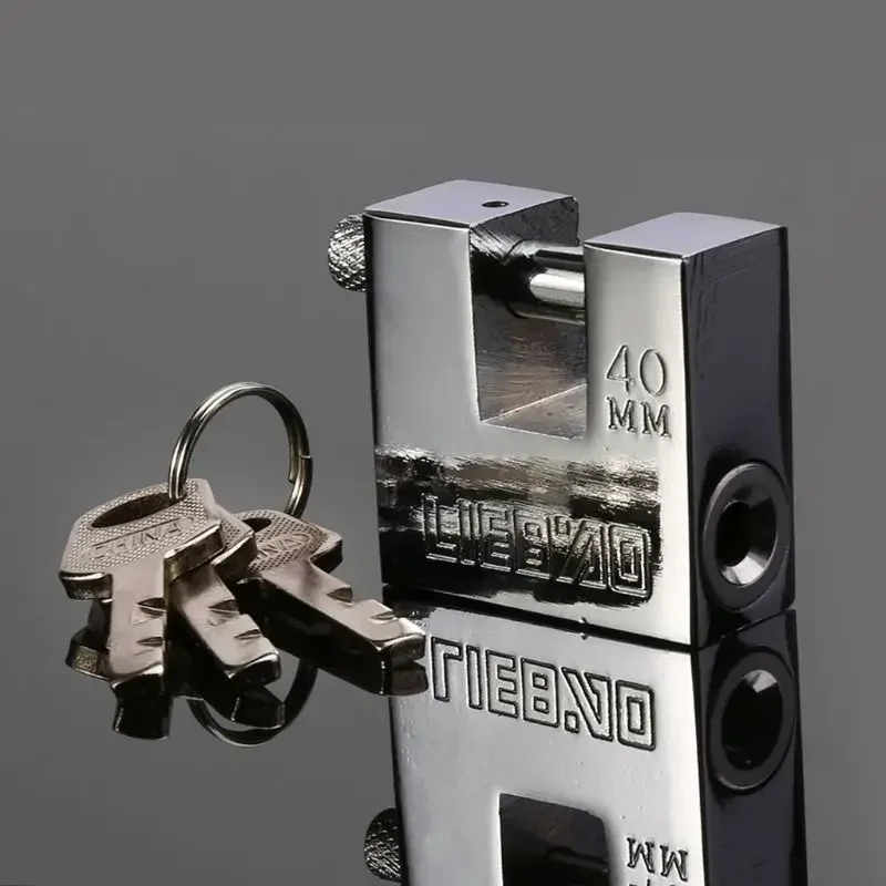 Steel Burglar Padlock Security Safety Lock Antique Horizontal Opening