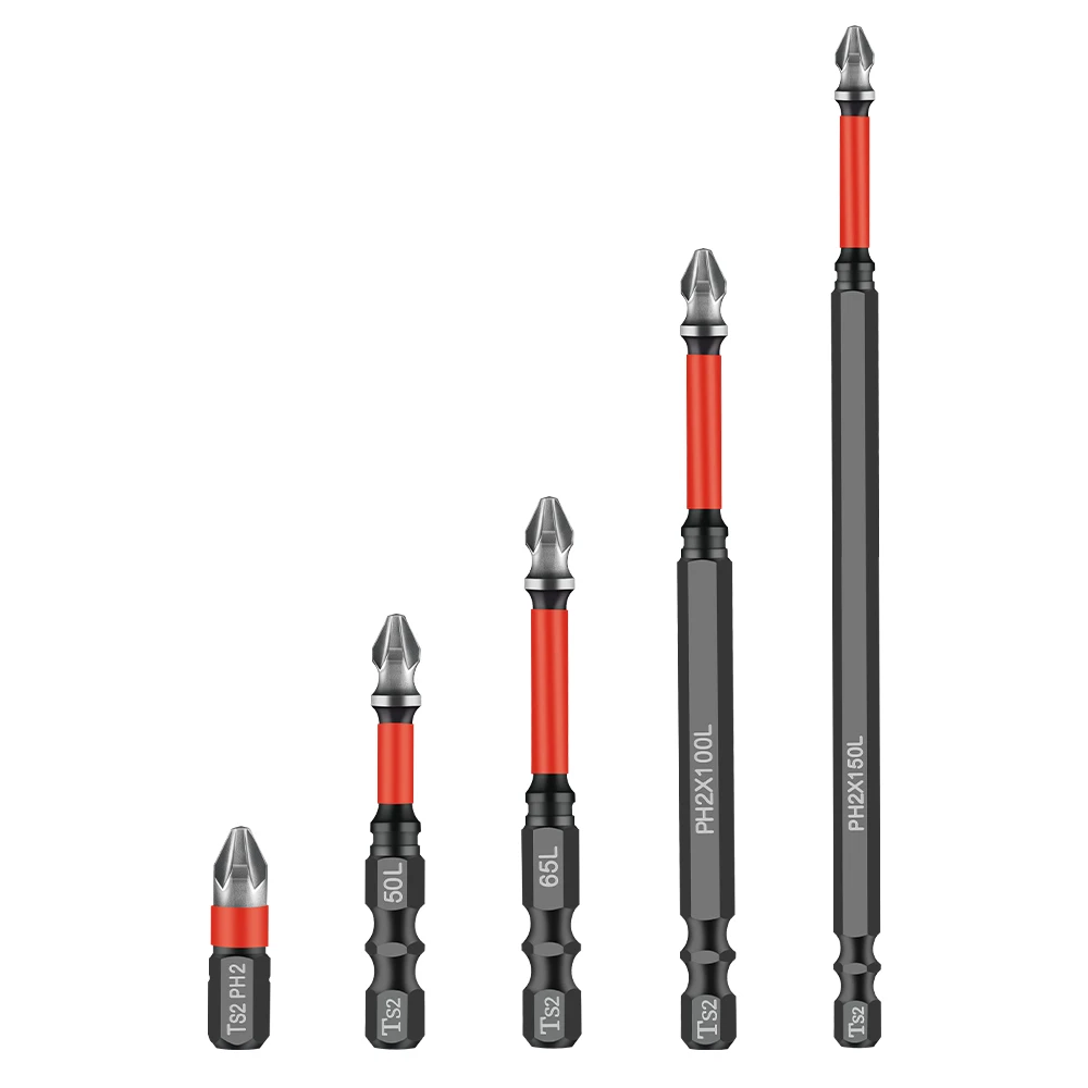 AURWOF 1 pz antiruggine resistente agli urti punta per cacciavite in acciaio legato punta per cacciavite Phillips punta per trapano elettrico magnetico P13PH2025