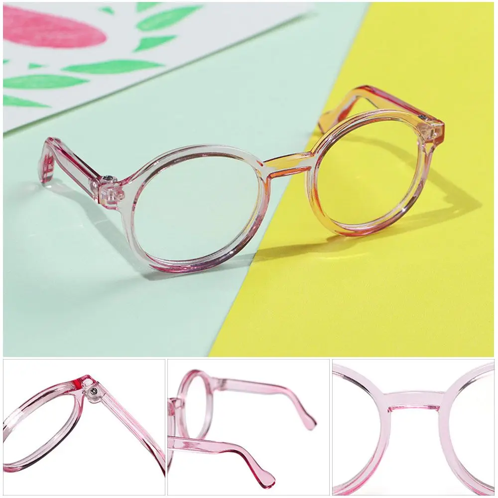 Cute 9cm Korea Doll Decoration Toys Round Glasses Dolls Glass Accessories Dolls Glass DIY Changing Clothes Doll Decoration