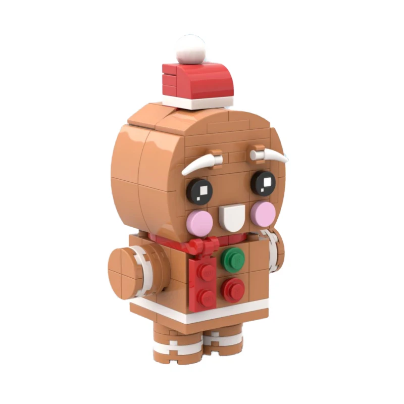 MOC-131738 Christmas Figures Snowman Gingerbread Man and Elf Bricks Brickheadz Building Blocks Toys Children Christmas Gifts