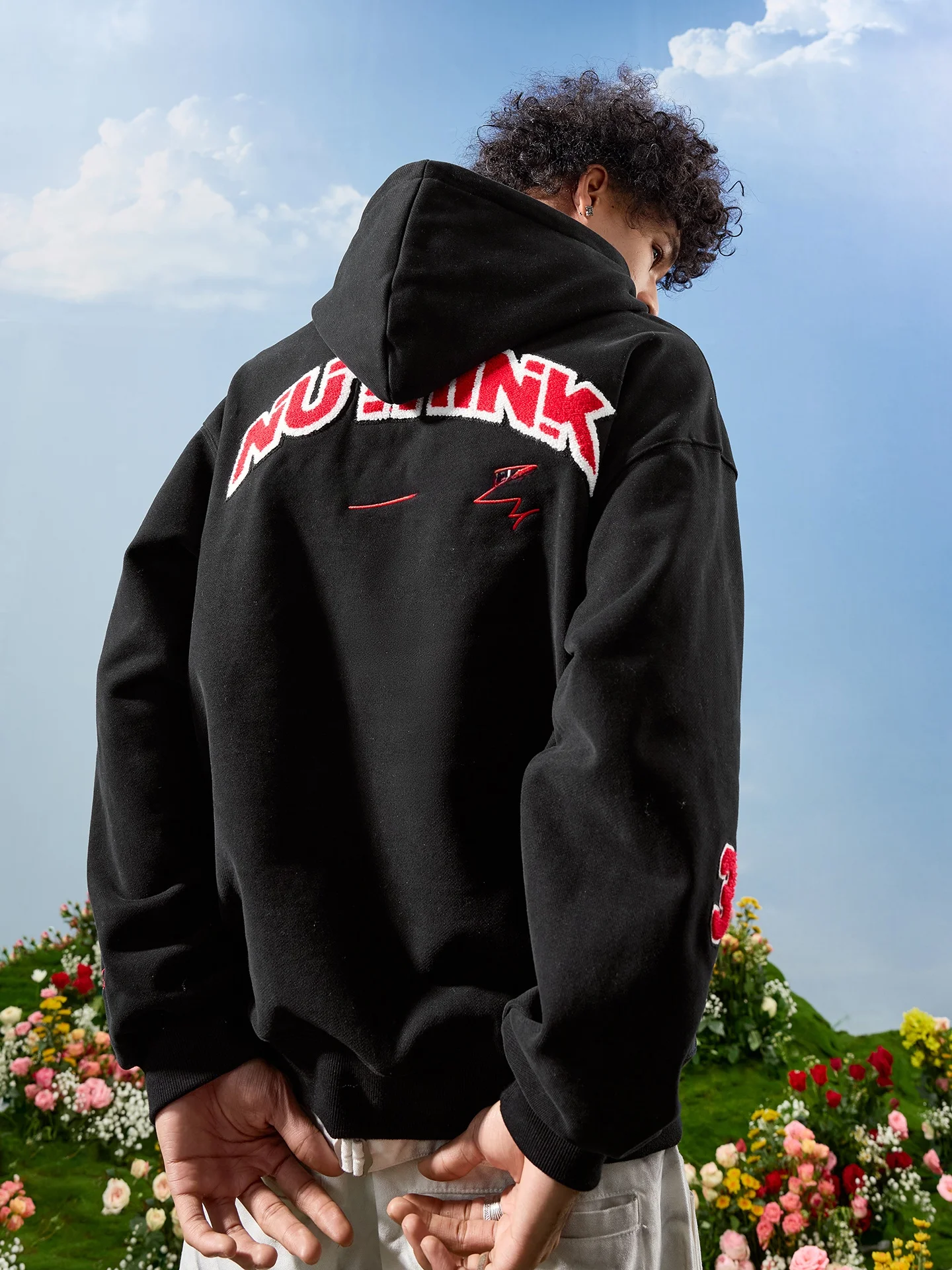 

Худи Nuthink в американском ретро-стиле с вышивкой, утяжеленный, новый весенний, комфортный, из хлопка, с длинными рукавами, свитшот